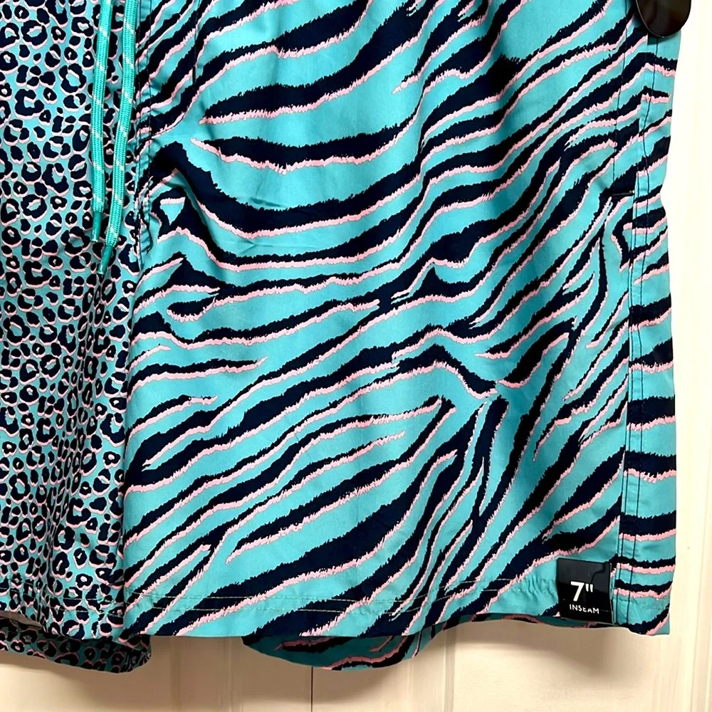 No Boundaries Mulit Color Animal Print Board Swimming Trunks Size 2XL NWT